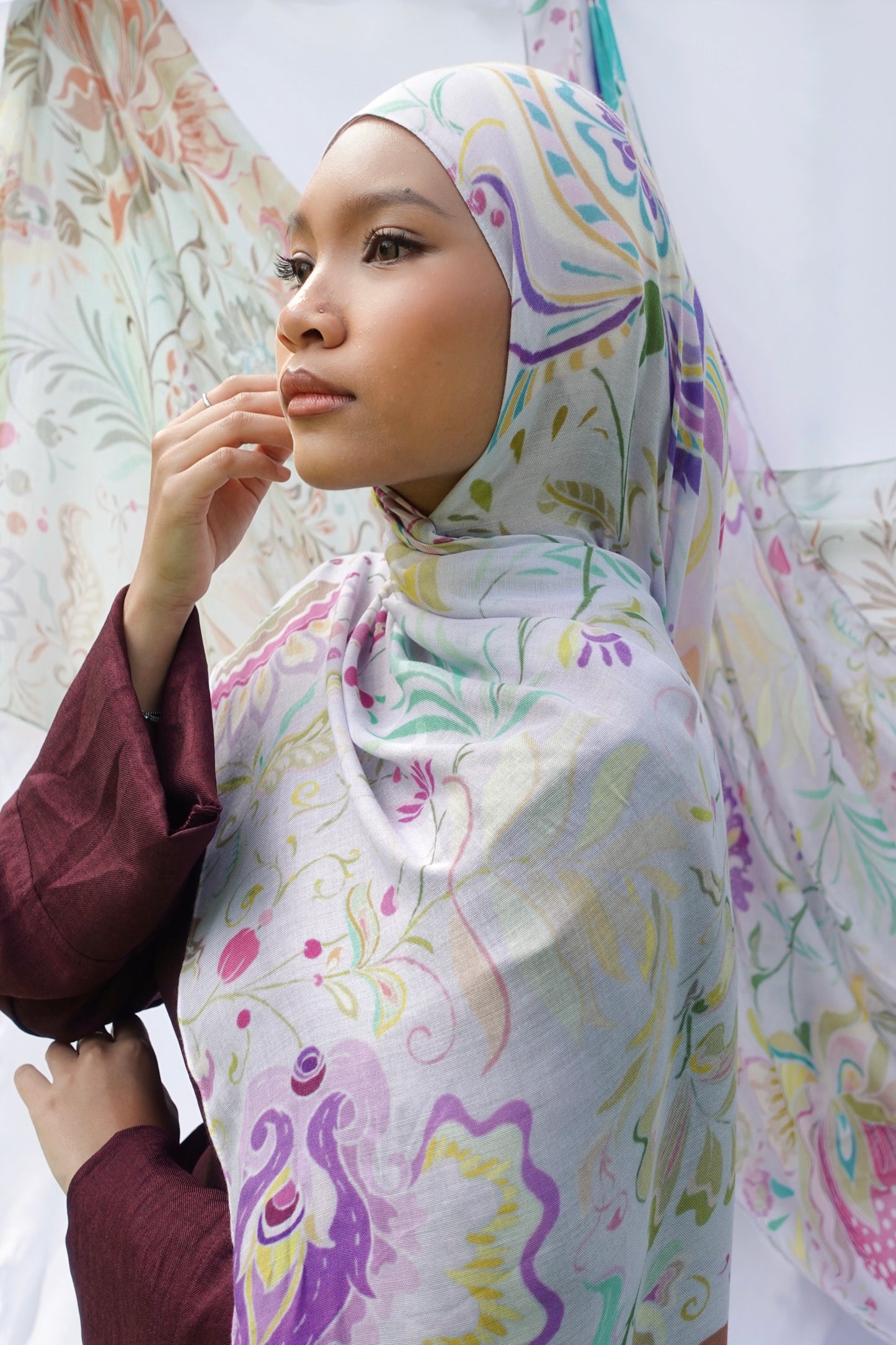 Lila Modal Shawl