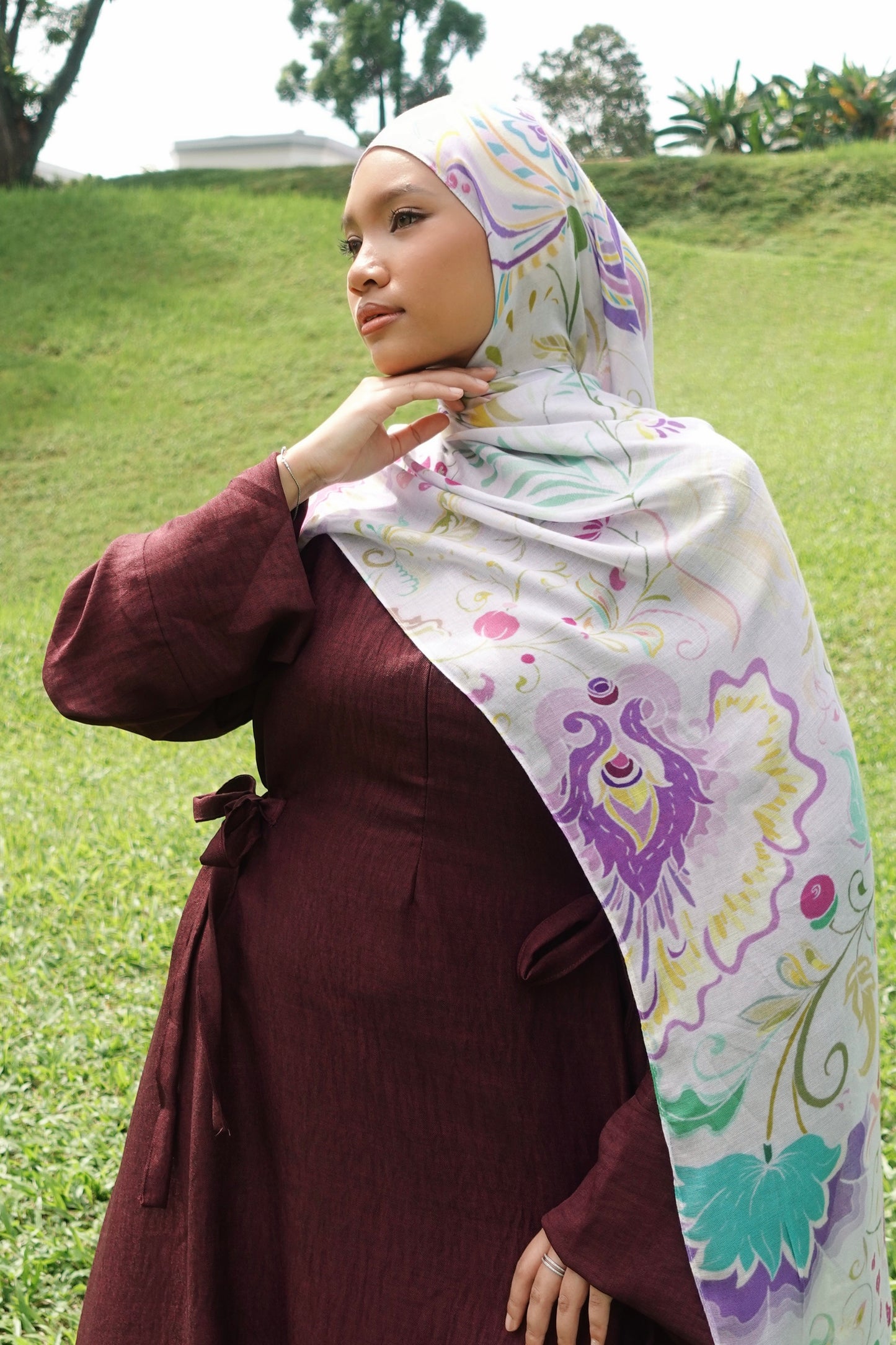 Lila Modal Shawl